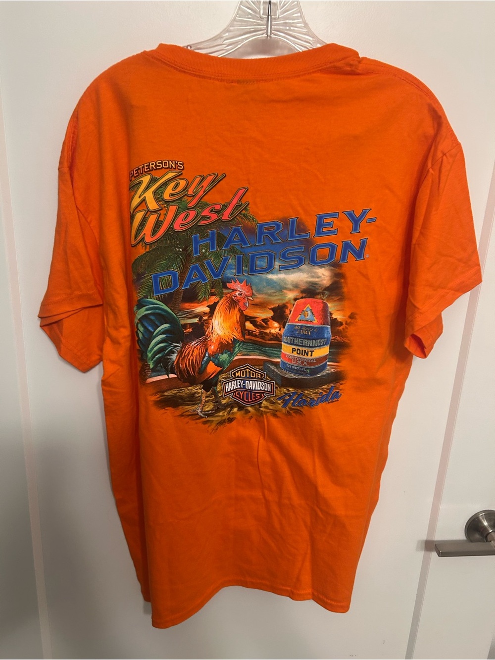 Harley-Davidson Bright Orange Short Sleeve Tee with Chest Logo